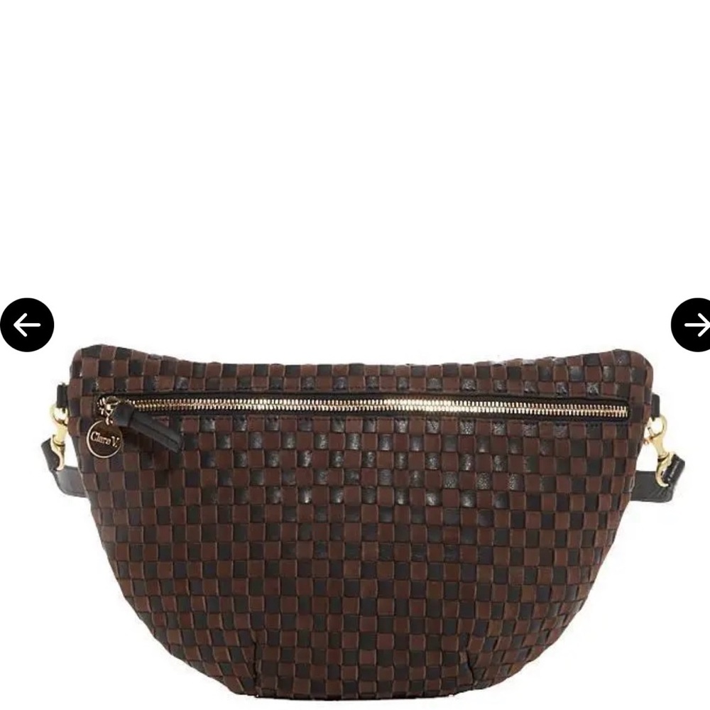 Clare V. Grande Woven Leather Belt Bag